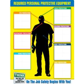 Accuform PPE357 PPE-ID Customizable PPE Poster, 24" x 18"