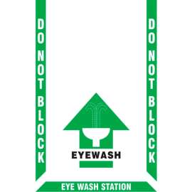 Accuform PSR527 Slip-Gard Floor Marking Kit - Eye Wash, Do Not Block