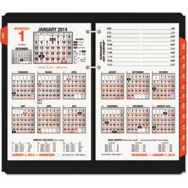 AT-A-GLANCE Burkhart's Day Counter Desk Calendar Refill, 4.5 x 7.38, White, 2022