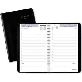 AT-A-GLANCE Daily Appointment Book with Hourly Appointments, 8 x 5, Black, 2022