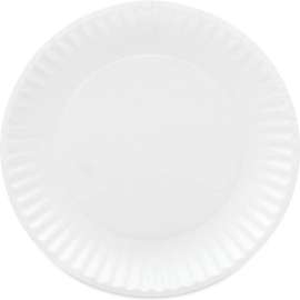 AJM Packaging Corporation Coated Paper Plates, 9" Dia., White, Pack of 1200