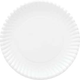 AJM Packaging Corporation Gold Label Coated Paper Plates, 9" Dia., White, Pack of 960