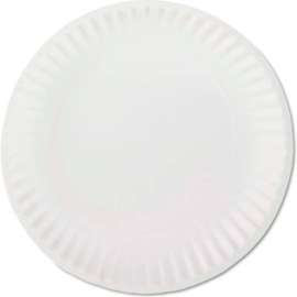 AJM Packaging Corp . 10100, Paper Plates, 9" Dia., White, 1000/Carton