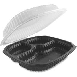 Anchor Packaging Container w/ 3 Compartment, 10-9/16"L x 9"W x 3-3/16"H, Pack of 100