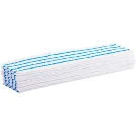 Rubbermaid HYGEN Disposable Microfiber Pad, White/Blue, 4-3/4X19, 50/pk, 3 Packs/Carton