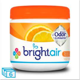 Bright Air Super Odor Eliminator, Mandarin Orange and Fresh Lemon, 14 oz., 6/Case
