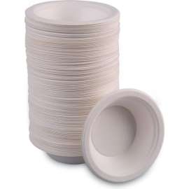 Boardwalk Bagasse Dinnerware Bowl, 12 oz, White, Pack of 1000