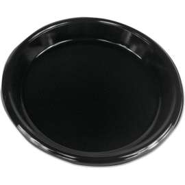 Boardwalk Hi-Impact Plastic Dinnerware, Plate, 10" Dia., Black, Pack of 500