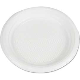 Boardwalk Hi Impact Plastic Dinnerware Plate, 6" Dia., White, Pack of 1000