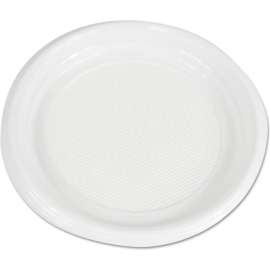 Boardwalk Hi Impact Plastic Dinnerware Plate, 9" Dia., White, Pack of 500