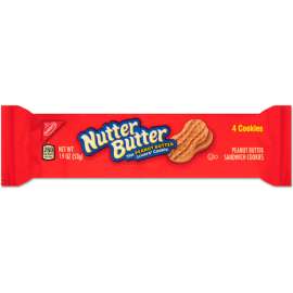 Nabisco Nutter Butter Cookies, 3 oz, Pack of 48