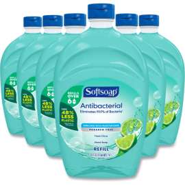 Softsoap Antibacterial Liquid Hand Soap Refills, Fresh, 50 oz., Green, 6/Case
