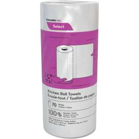 Cascades PRO Select Perforated Kitchen Roll Towels, 2-Ply, 8 x 11, White, 70/Roll, 30 Rolls/Carton