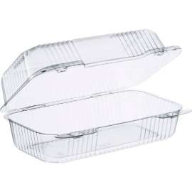 Dart StayLock Container, 9"L x 5-3/8"W x 3-1/2"H, Clear, Pack of 250