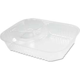 Dart ClearPac Large Nacho Tray, 3.3 oz, 6-3/16"L x 6-3/16"W x 1-5/8"H, Clear, Pack of 500