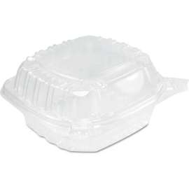 Hinged Lid Plastic Containers 5-1/3" x 5-3/8" x 2-5/8" 1 Compartment - 500 Pack