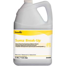 Diversey Suma Break-Up Heavy-Duty Foaming Grease-Release Cleaner, Gallon Bottle, 4/Case