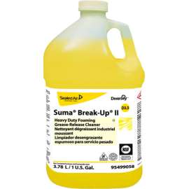 Diversey Suma Break-Up II D3.5 Heavy-Duty Foaming Grease-Release Cleaner, 128 oz Bottle, 4/Carton