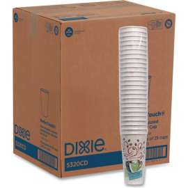 Dixie PerfecTouch Paper Hot Coffee Cups, 20 oz, Pack of 500