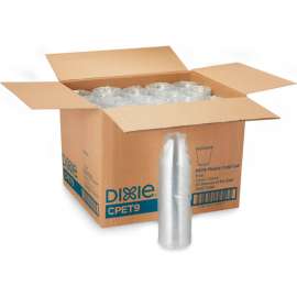 Dixie Squat PETE Plastic Drink Cups, 9 oz, Clear, Pack of 1000