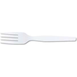 Dixie Heavy Mediumweight Fork, White, Pack of 1000