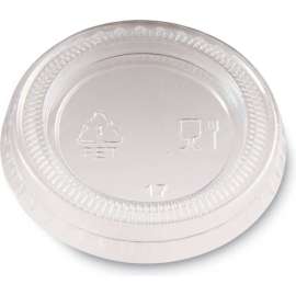 Dixie Plastic Portion Cup Lid, Fits 1 oz Portion Cups, Clear, Pack of 4800