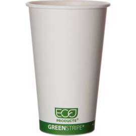 Eco Products GreenStripe Renewable & Compostable Hot Drink Cups, 16 oz, Pack of 1000