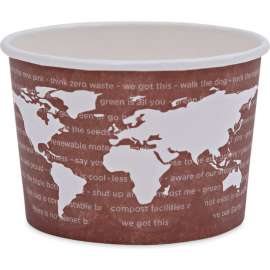 Eco-Products World Art Compostable Food Container, 3-1/16" Dia. x 2-3/8"H, Pack of 1000