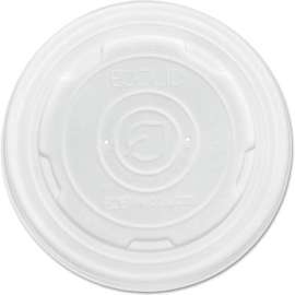 Eco Products World Art Lids For 8 oz Soup Container, Translucent, Pack of 1000