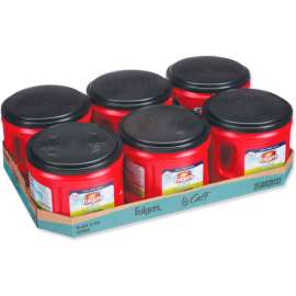 Folgers Coffee, Half Caff, 25.4 oz Canister, 6/Carton