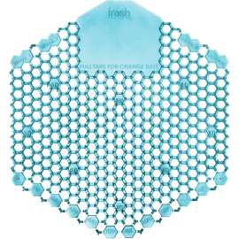 Fresh Products Wave 3D Urinal Deodorizer Screen, Blue, Ocean Mist Fragrance, 60 Screens/Case