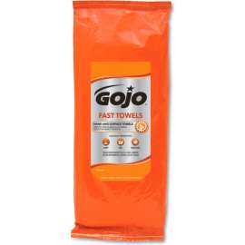 Gojo Fast Wipes Hand Cleaning Towels, White 60 Wipes/Pack, 6 Packs/Case
