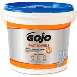Gojo Fast Wipes Hand Cleaning Towels, 130 Wipes/Bucket 4/Case - GOJ6298