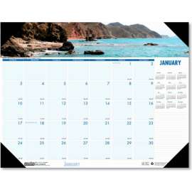 House of Doolittle? Recycled Coastlines Photographic Monthly Desk Pad Calendar, 18.5 x 13, 2022
