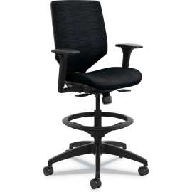 HON Ignition 2.0 Mid-Back Mesh Task Chair, Posture Lock, Up to 300lb, Basalt Seat, Fog Back/White Base