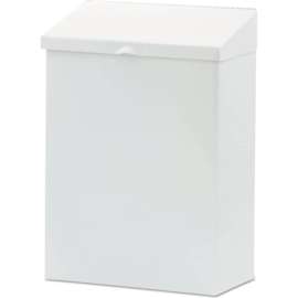 HOSPECO Feminine Hygiene Waste Receptacle, Metal, White
