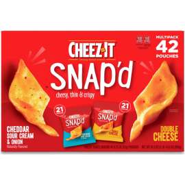 Cheez-It Snap'd Crackers, Variety Pack, 0.75 oz, Pack of 42