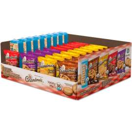 Grandma's Cookies Variety Tray 36 Ct, 2.5 oz. Packs, 36/Carton