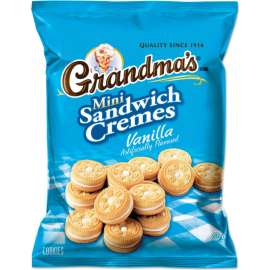 Grandma's Mini Vanilla Creme Sandwich Cookies, 3.71 oz., 24/Carton
