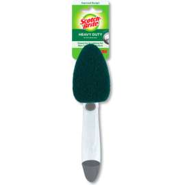 Scotch-Brite Heavy-Duty Soap-Dispensing Dishwand, 2 1/2" X 9 1/2", Yellow/Green, 4/Carton