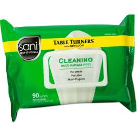 Sani Professional Multi-Surface Cleaning Wipes, 11-1/2" x 7", Fresh, White, 90/Pk, 12 Pks/Ctn