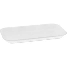 Pactiv Evergreen Supermarket Tray, White, Pack of 1000
