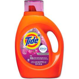 Plus Febreze Liquid Laundry Detergent, Spring and Renewal, 92 oz. Bottle, 4/Case