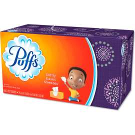 Puffs White Facial Tissue, 2-Ply, 180 Sheets/Box, 24 Boxes/Case