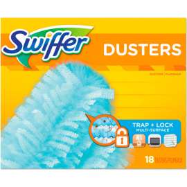 Swiffer Refill Dusters, Dust Lock Fiber, 2" x 6", Light Blue, 18/Box, 4 Boxes/Case