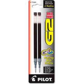 Pilot Refill for Pilot G2 Gel Ink Pens, Bold Point, Black Ink, 2/Pack