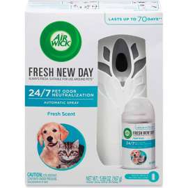 Air Wick Pet Odor Neutralization Automatic Spray Starter Kit, White/Gray, Pack of 4