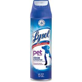 Lysol Pet Odor Eliminator Disinfectant Aerosol Spray, 15 oz. Capacity, Pack of 12