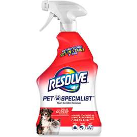 Resolve Pet Specialist Stain and Odor Remover, Citrus, 32 oz Capacity Spray Bottle, Pack of 12
