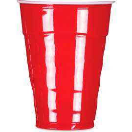 Hefty Easy Grip Disposable Plastic Party Cups, 9 oz, Red, Pack of 600